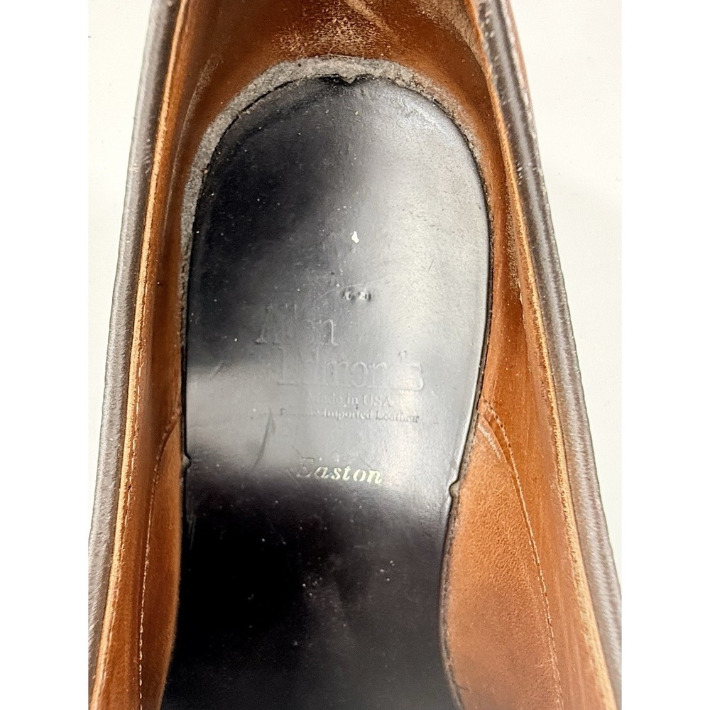 Allen Edmonds "Easton" Plain Toe Oxford Men's 10 D Brown Leather Dress Shoes - Picture 10 of 10